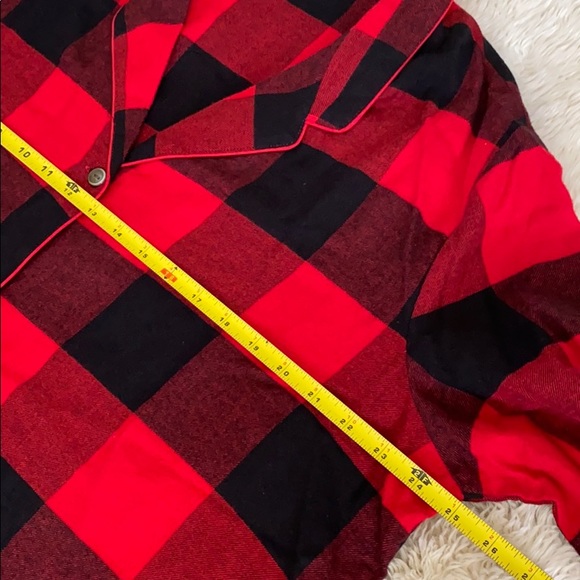 LOVE BY GAP Women’s Flannel Plaid Pajamas/Shorts/Eye Mask Set Size XL NWT - Picture 4 of 13